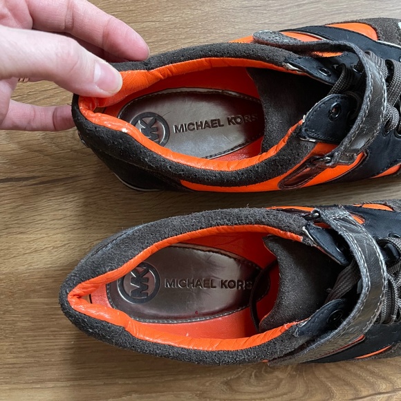 Michael Kors Alexandra Trainer - Neon Orange - Women's Size 9 - Picture 3 of 12